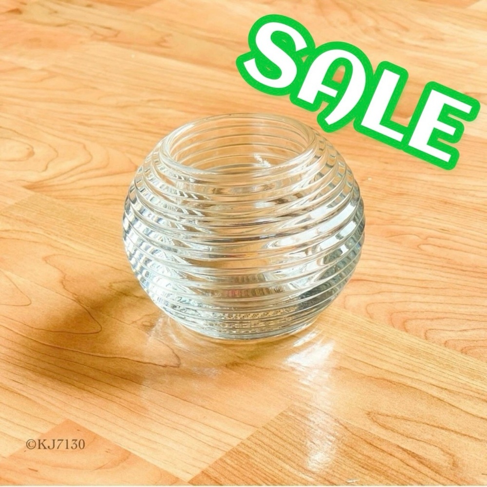 Home Interiors Heavyweight Round Glass Votive Tea Light Candle Holder